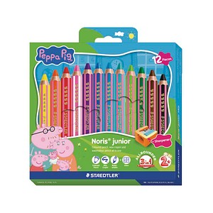 STAEDTLER Noris junior Peppa Pig Edition Buntstifte farbsortiert, 12 St.