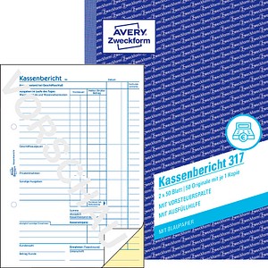 AVERY Zweckform Kassenbericht Formularbuch 317, 1 St.