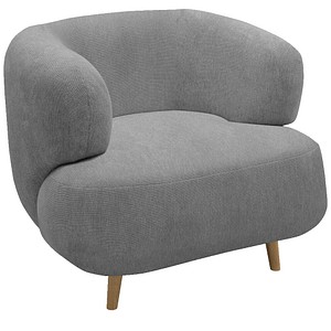 DOMO Collection Sessel grau eiche natur Stoff 90,0 cm x 86,0 cm x 73,0 mm, 1 St.