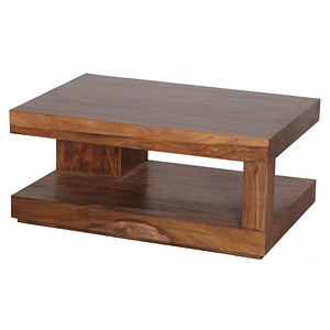 WOHNLING Couchtisch rechteckig Massivholz sheesham 90,0 x 60,0 x 40,0 cm, 1 St.
