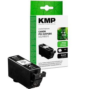 KMP  schwarz Druckerpatrone kompatibel zu Canon PGI-525 BK