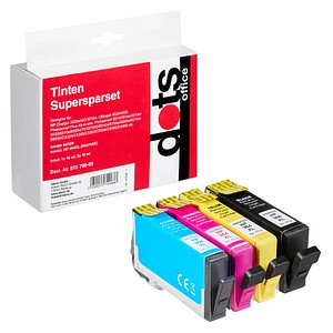 dots  schwarz, cyan, magenta, gelb Druckerpatronen kompatibel zu HP 364XL (N9J74AE), 4er-Set