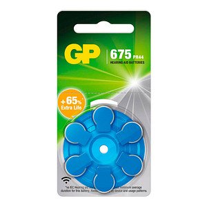 GP Knopfzellen ZA675 Zink-Luft 1,45 V, 6 St.