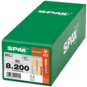 SPAX® Holzbauschrauben T40 Senkkopf WIROX 200mm  x 8 mm, 50 St.