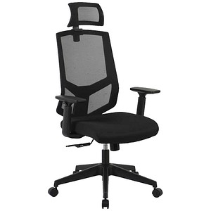 Bürostuhl, 10018 Stoff schwarz, Gestell schwarz