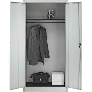 mauser Stahlschrank 790126A0 lichtgrau 1 Fachboden 95,0 x 50,0 x 195,0 cm, aufgebaut, 1 St.