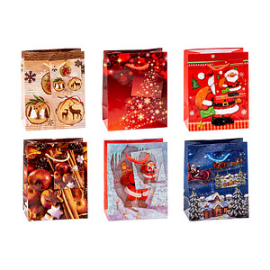 TSI Geschenktüten Weihnachten Serie 7 Motiv sortiert 11,0 x 14,0 cm, 12 St.