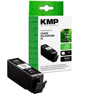 KMP  schwarz Druckerpatrone kompatibel zu Canon PGI-550 XL PGBK