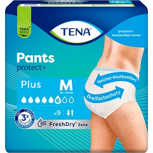 TENA Inkontinenzhosen Pants protect+ Plus, 9 St.