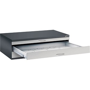 CP 7200 Planschrank schwarzgrau, weißaluminium 3 Schubladen 135,0 x 96,0 x 42,0 cm, 1 St.