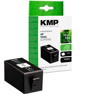 KMP  schwarz Druckerpatrone kompatibel zu HP 934XL (C2P23AE)