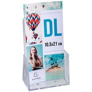 Exacompta Tischprospekthalter Office Exacryl transparent DIN lang 11,5 x 6,5 x 18,2 cm, 1 St.