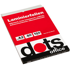 dots Laminierfolien glänzend für A3 80 micron, 100 St.