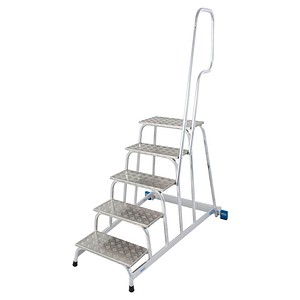 KRAUSE Montagetritt STABILO  silber 5 Stufen, H: 140,0 cm