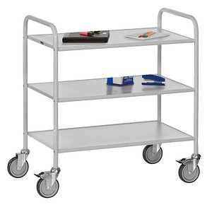 fetra 4882 Bürowagen grau 3 Ebenen 53,5 x 90,0 x 92,5 cm