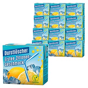 DURSTLÖSCHER Eistee Zitrone Fruchtsaftgetränk 12x 0,5 l
