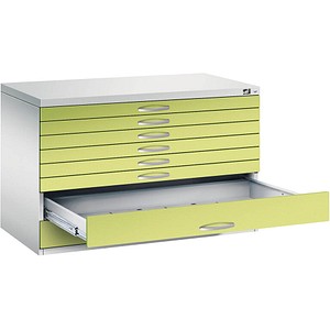 CP 7100 Planschrank clowngrün, lichtgrau 8 Schubladen 110,0 x 76,5 x 76,0 cm, 1 St.