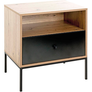 HAKU Möbel Konsole Nachttisch rechteckig MDF-Platte eiche 55,0 x 42,0 x 60,0 cm, 1 St.