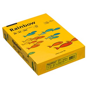 Rainbow Kopierpapier COLOURED PAPER intensivgelb DIN A4 80 g/qm 500 Blatt