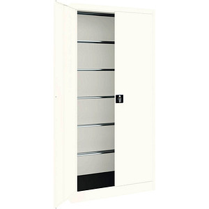 mauser Stahlschrank BF 4 PLE  - 9010/9010 reinweiß keine Fachböden 95,0 x 42,0 x 195,0 cm, aufgebaut, 1 St.