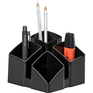 HAN Stiftehalter SCALA schwarz Polystyrol 4 Fächer 12,5 x 12,5 x 10,0 cm