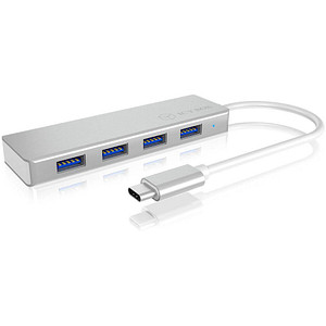 RaidSonic ICY BOX® USB-Hub IB-HUB1425-C3 4-fach silber