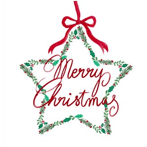PAPSTAR Servietten Merry Christmas weiß, rot 3-lagig 33,0 x 33,3 cm, 20 St.