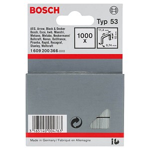 BOSCH Tackerklammern Typ 53 10 mm, 1.000 St.