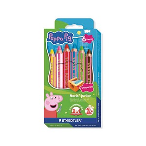 STAEDTLER Noris junior Peppa Pig Edition Buntstifte farbsortiert, 6 St.