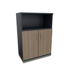 fm Regalschrank Sidney, 4260649687048 lavagrau, eiche natur 80,0 x 44,2 x 113,3 cm, 1 St.