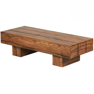 WOHNLING Couchtisch rechteckig Massivholz sheesham 120,0 x 45,0 x 30,0 cm, 1 St.