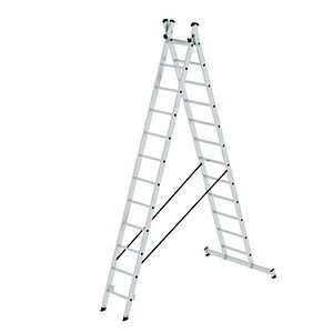MUNK Stehleiter beidseitig silber 2x 12 Sprossen