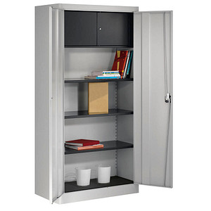 mauser Stahlschrank 790217A0 lichtgrau 3 Fachböden 95,0 x 50,0 x 195,0 cm, aufgebaut, 1 St.