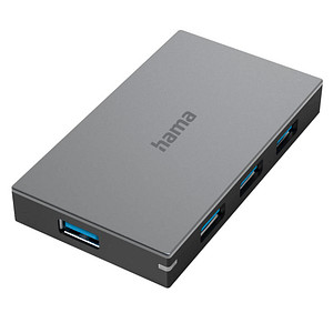 hama USB-Hub 4-fach grau