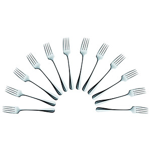 solex® Gabeln Baguette silber, 12 St.