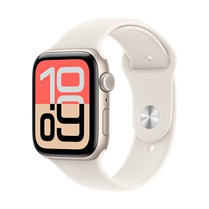 Apple Watch SE3 44 mm Aluminium weiß (GPS) Sportarmband S/M  beige