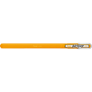 Pentel Mattehop Gelschreiber gelb-orange 0,5 mm, Schreibfarbe: gelb, 1 St.