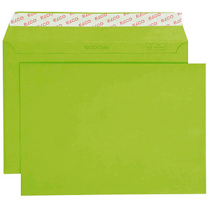 ELCO Briefumschläge Color DIN C5 ohne Fenster intensivgrün haftklebend 25 St.