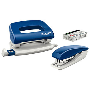 LEITZ Locher und Heftgeräte Set NeXXt 5058 und 5517 Mini blau