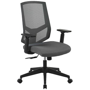 Bürostuhl, 10019 Stoff grau, Gestell schwarz