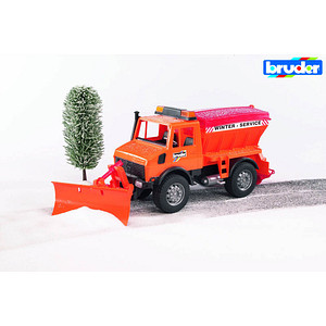bruder Mercedes-Benz Unimog Winterdienst mit Räumschild 2572 Spielzeugauto