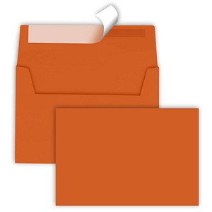 tecno Briefumschläge colors DIN C6 ohne Fenster intensivorange haftklebend 25 St.
