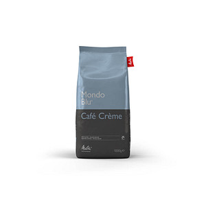 Melitta MONDO BLU Café Crème Kaffeebohnen, Arabica- und Robustabohnen kräftig, 1 kg