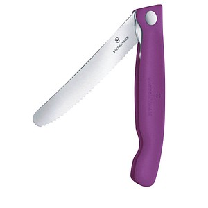 VICTORINOX Frühstücksmesser Swiss Classic silber, violett glatt, Klinge: 11,0 cm, 1 St.