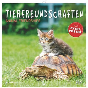 ALPHAEDITION Monats-Wandkalender Tierfreundschaften 2027, 1 St.