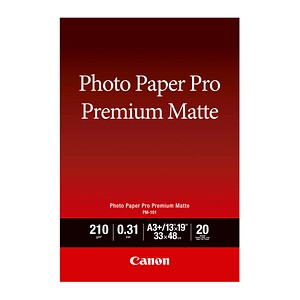 Canon Fotopapier PM-101 DIN A3+ matt 210 g/qm 20 Blatt