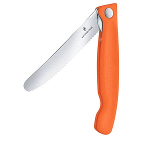 VICTORINOX Frühstücksmesser Swiss Classic silber, orange glatt, Klinge: 11,0 cm, 1 St.