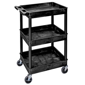 LUXOR Etagenwagen schwarz 61,0 x 46,0 x 98,0 cm