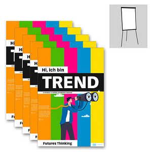 PLAYROOM Flipchart-Arbeitsblöcke TREND FLIP DE Workshopvorlage 65,0 x 97,0 cm, 5 Blöcke