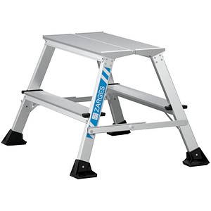 ZARGES Klapptritt XLstep P breit silber 2x 2 Stufen, H: 49,0 cm